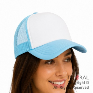 SOMBRERO GORRA CELESTE Y BLANCO